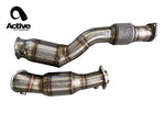 Active Autowerke BMW S58 G80 M3 G82 M4 G87 M2 Downpipes w Aflow CATs
