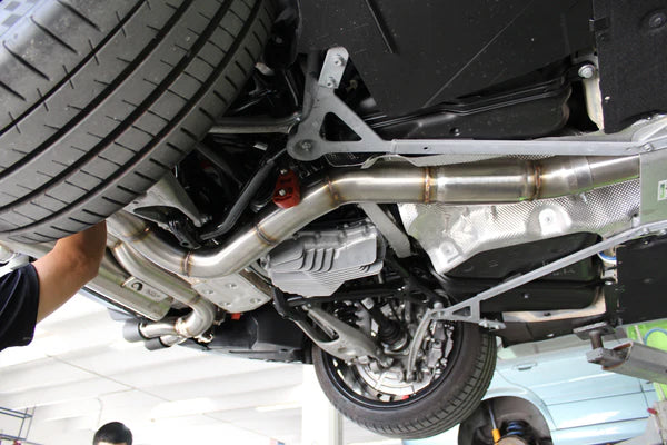 F87 M2 Competition Signature Exhaust System includes Active F-brace