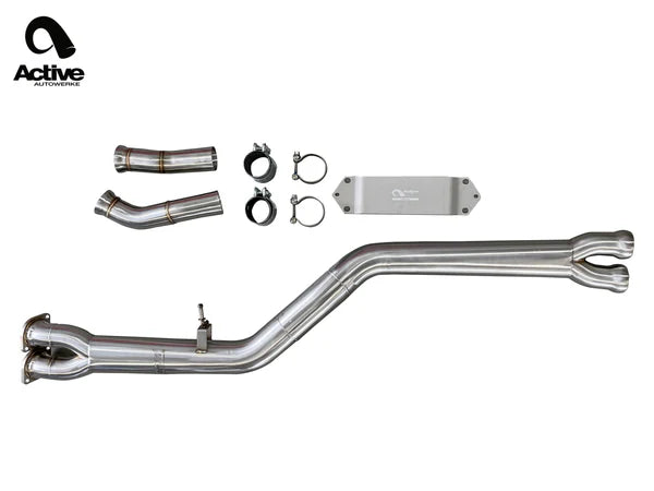 F87 BMW M2 Competition Mid Pipe includes Active F-brace