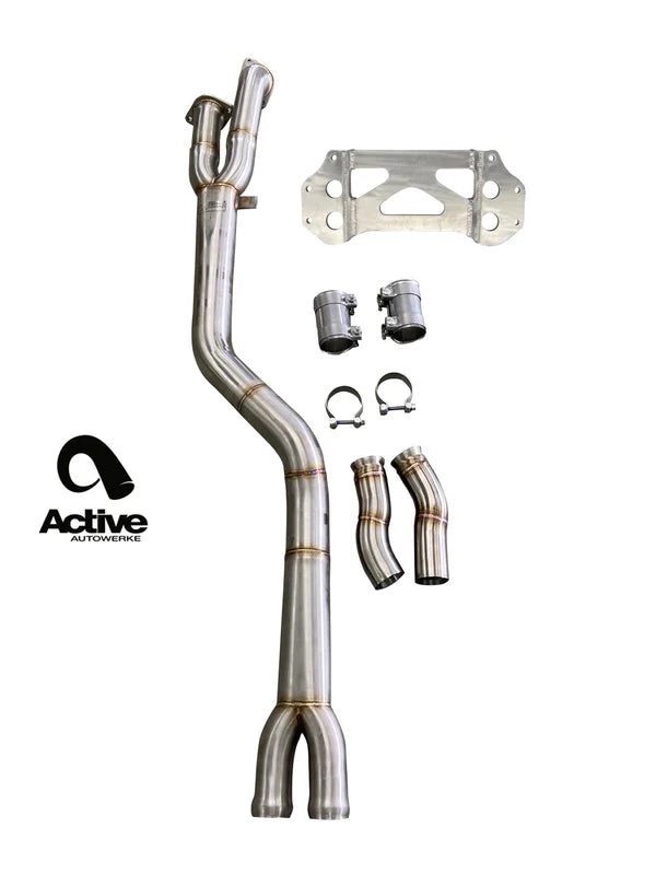 Active Autowerke G87 M2 Signature single mid-pipe with G87-brace