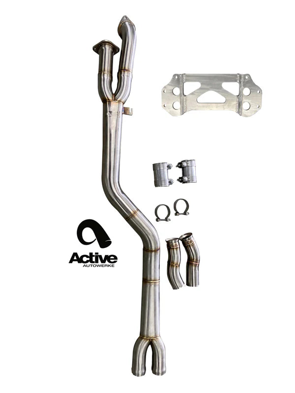 Active Autowerke G87 M2 Signature single mid-pipe with G87-brace